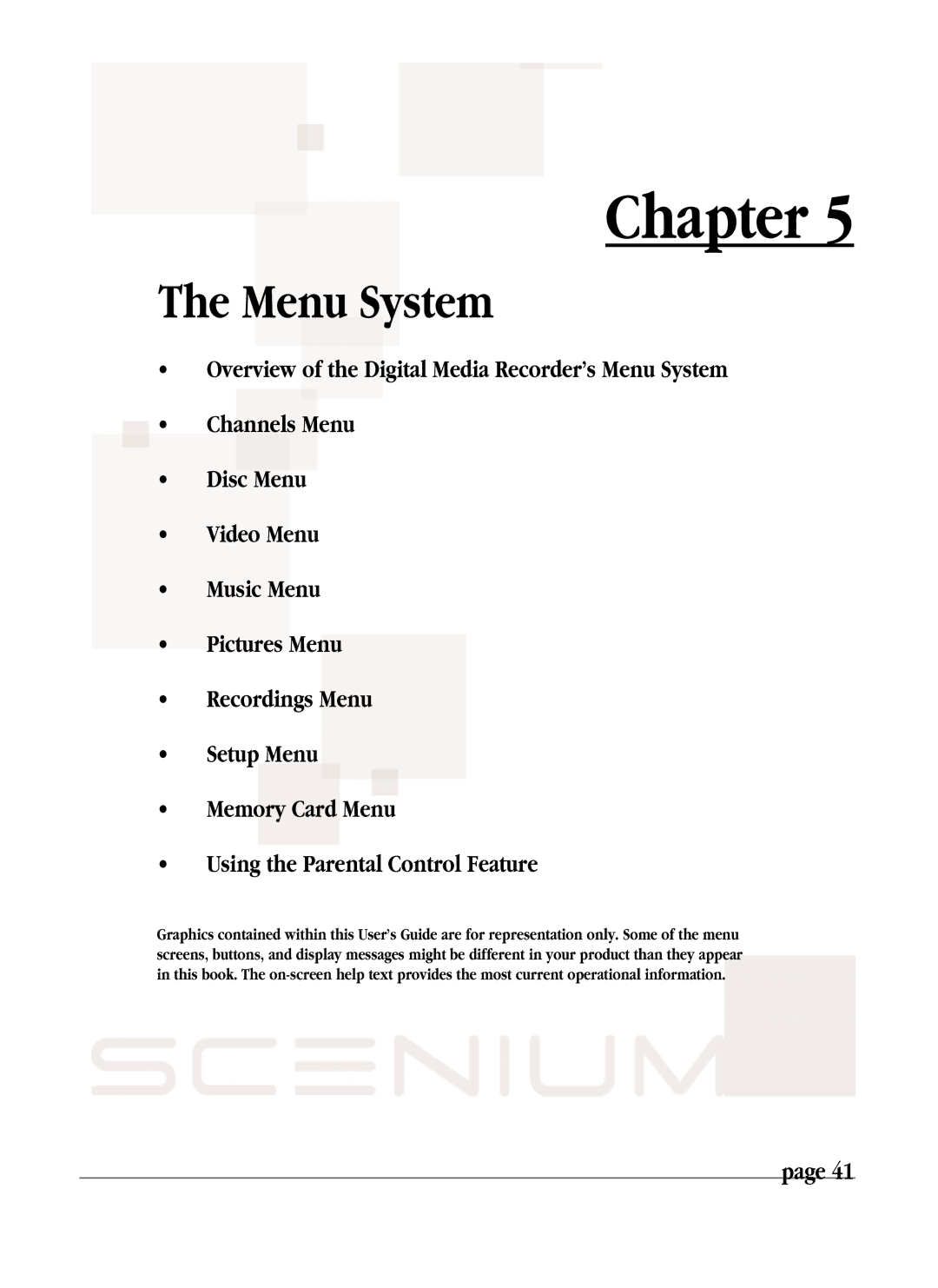 RCA DRS7000N manual Menu System 