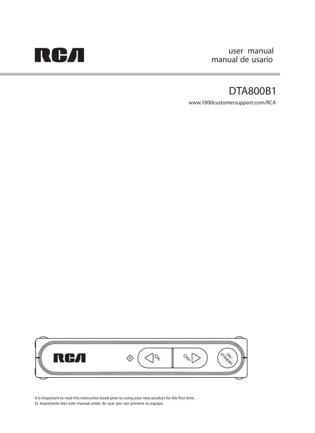 RCA DTA800B1 user manual 