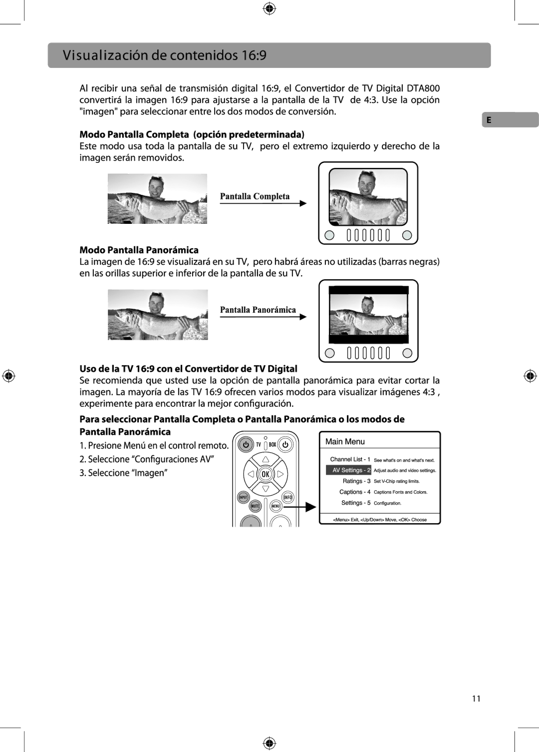 RCA DTA800B1 user manual Visualización de contenidos 