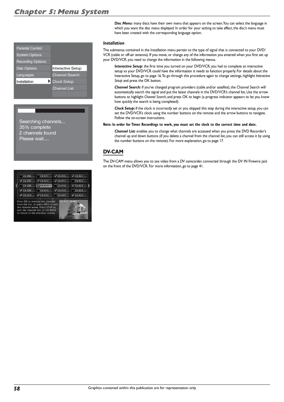 RCA DVD Recorder/VCR Combo manual Dv-Cam 