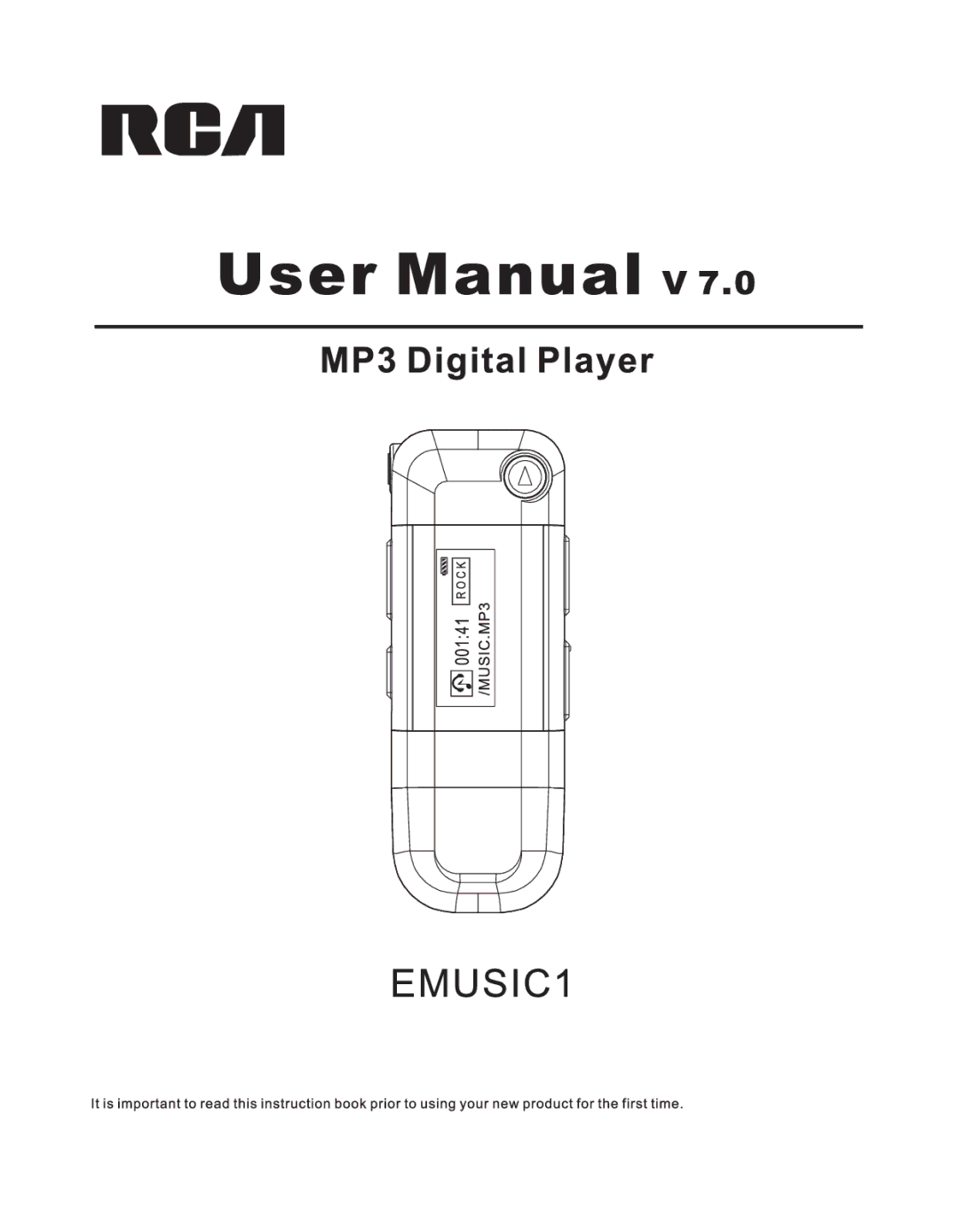 RCA EMUSIC1 manual 