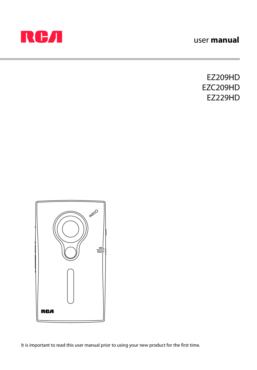 RCA user manual EZ209HD EZC209HD EZ229HD 