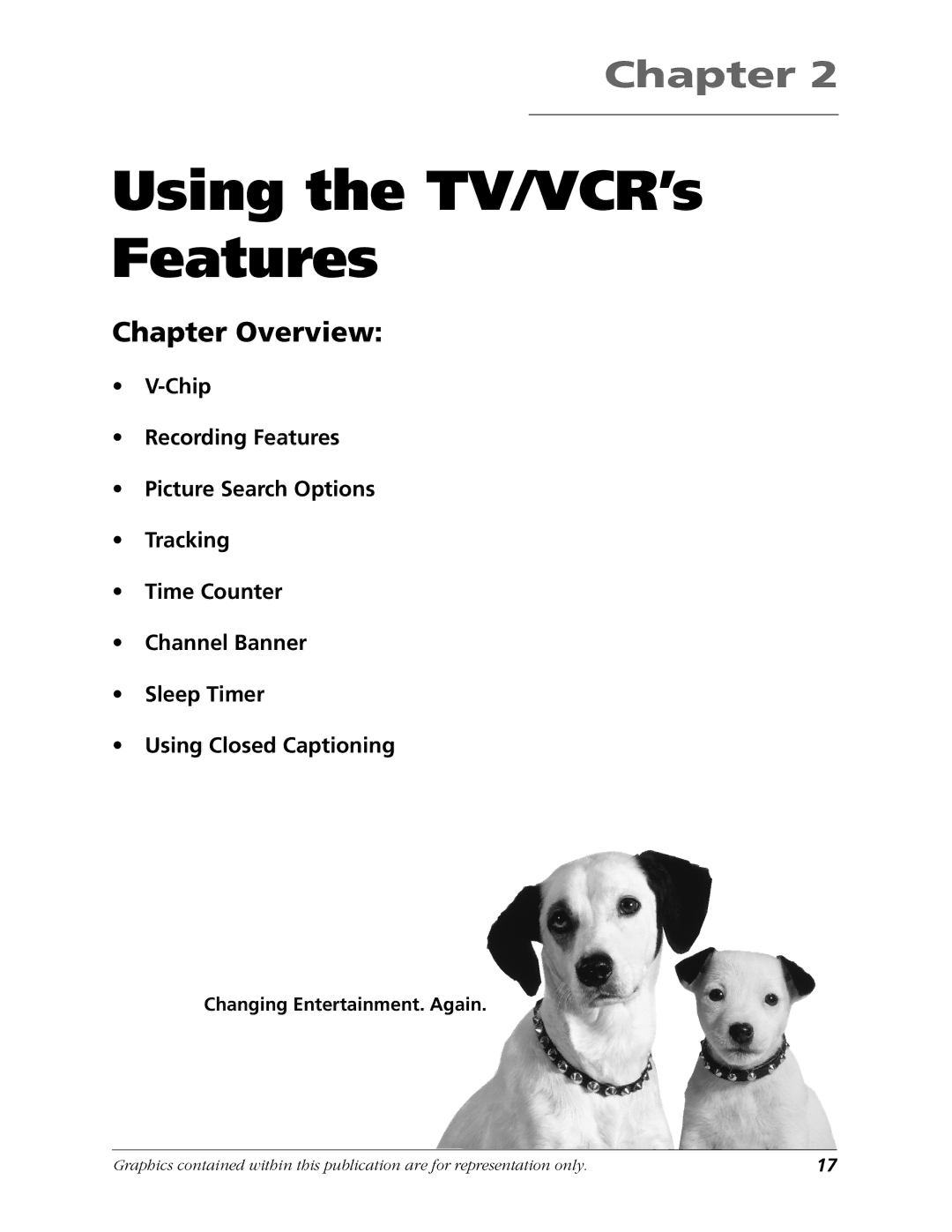 RCA F19425 manual Using the TV/VCR’s Features 