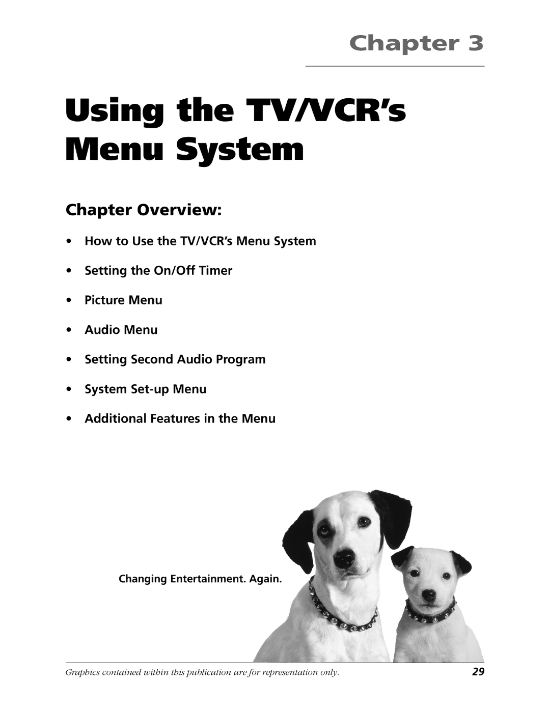 RCA F19425 manual Using the TV/VCR’s Menu System 