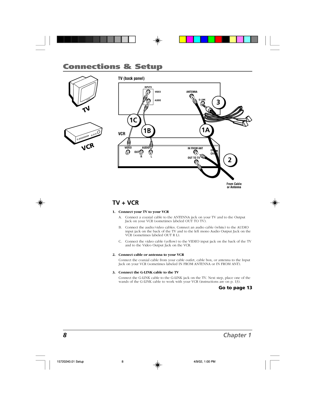 RCA F19426 manual Tv + Vcr 