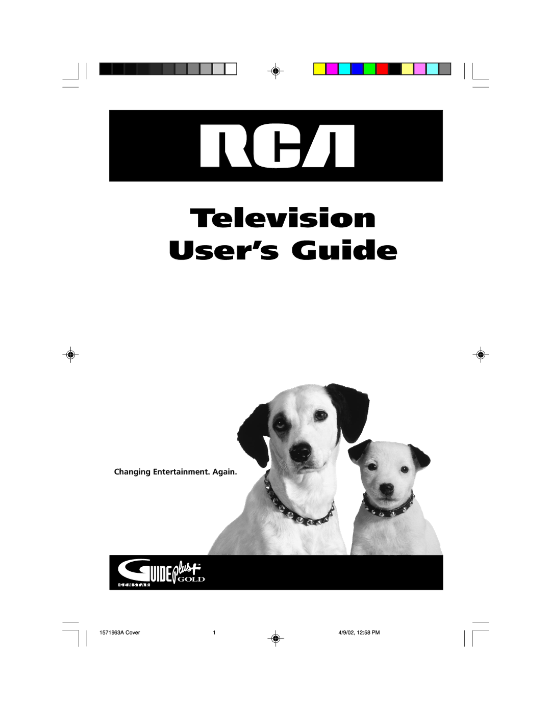 RCA F19436 manual Television User’s Guide 