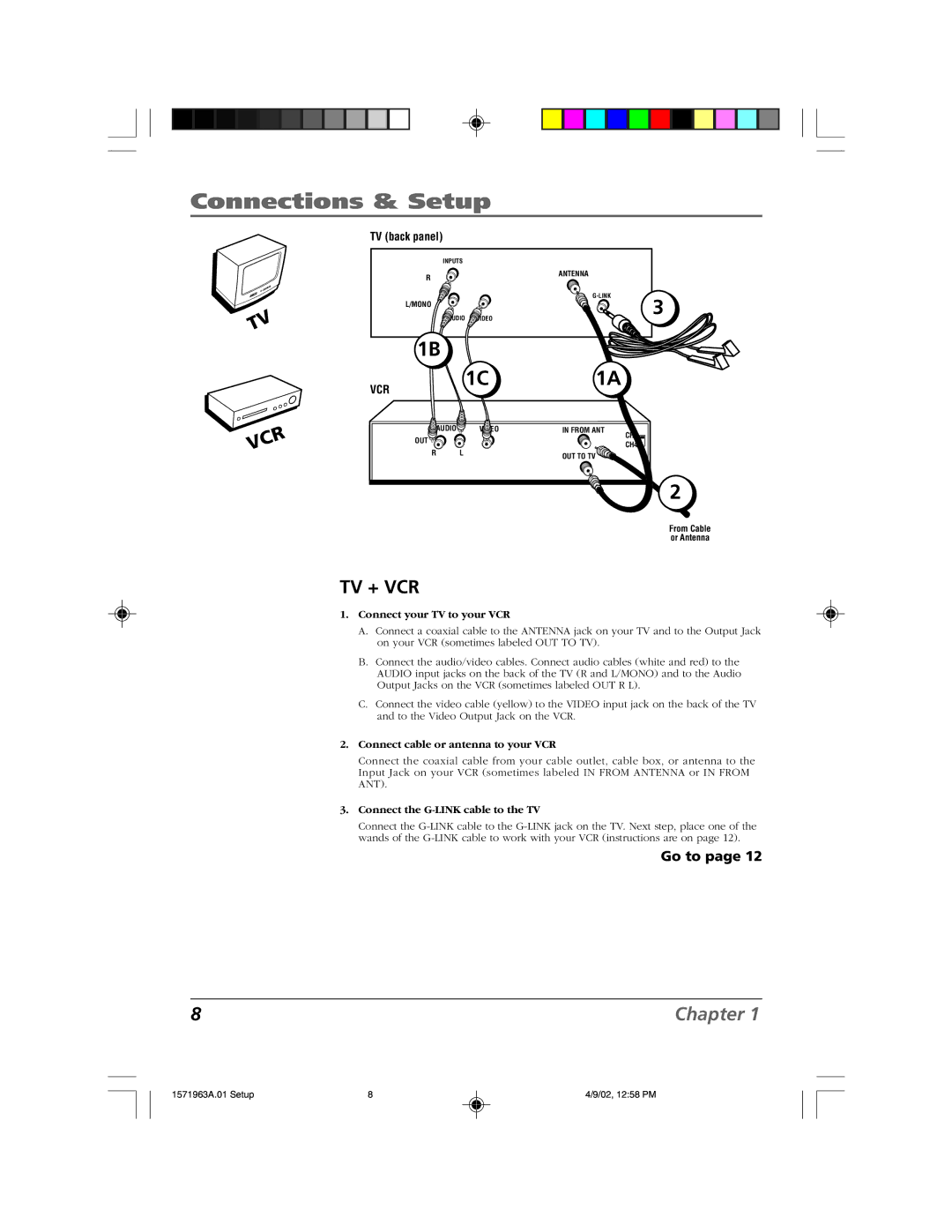 RCA F19436 manual Tv + Vcr 