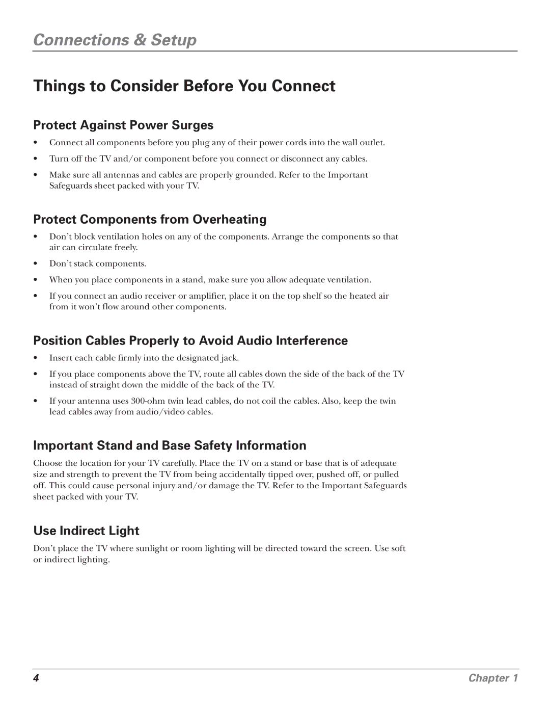 RCA F25339 manual Things to Consider Before You Connect 