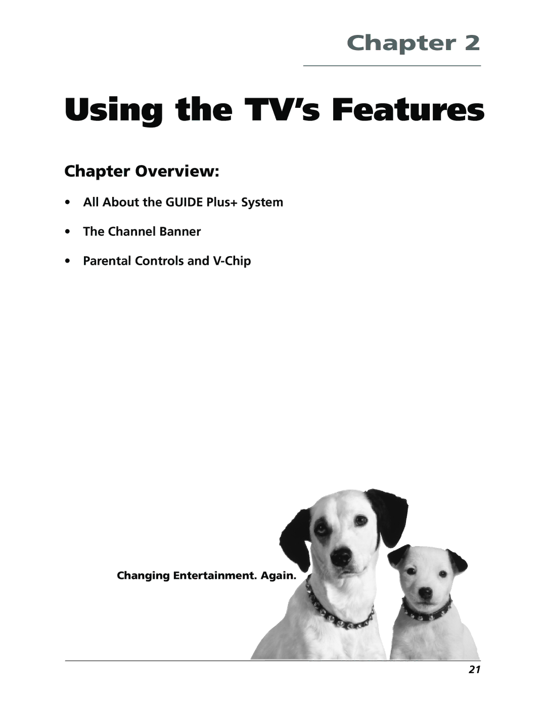 RCA F19442, F26432 manual Using the TV’s Features 