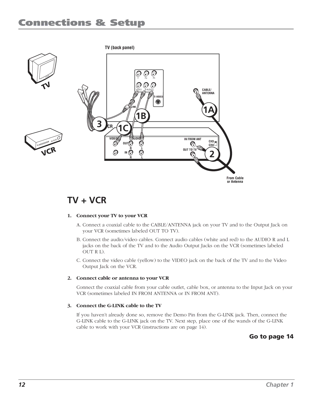 RCA F27443 manual Tv + Vcr 