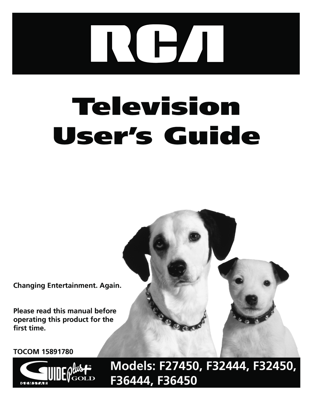 RCA F27450, F32444, F32450, F36444, F36450 manual Television User’s Guide 