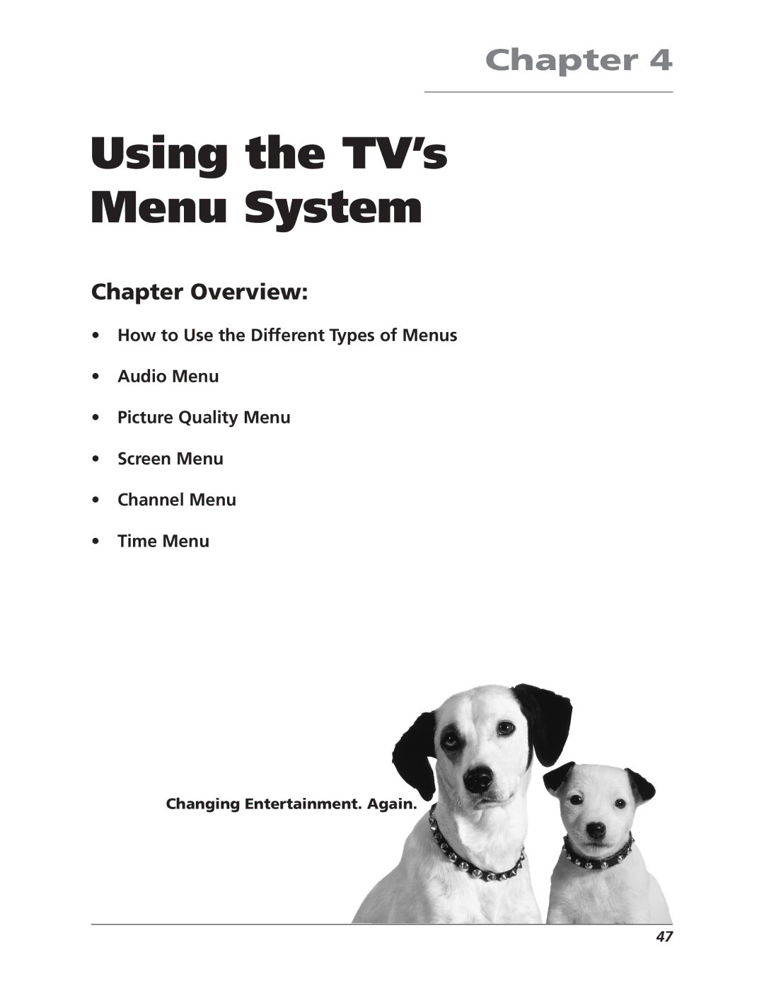 RCA F27669 manual Using the TV’s Menu System 