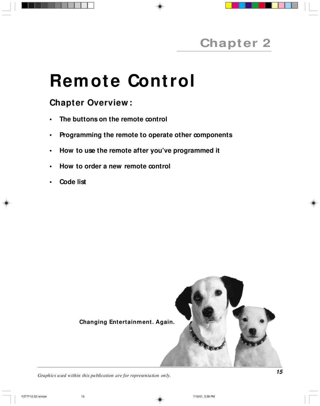 RCA F27TF12 manual Remote Control 