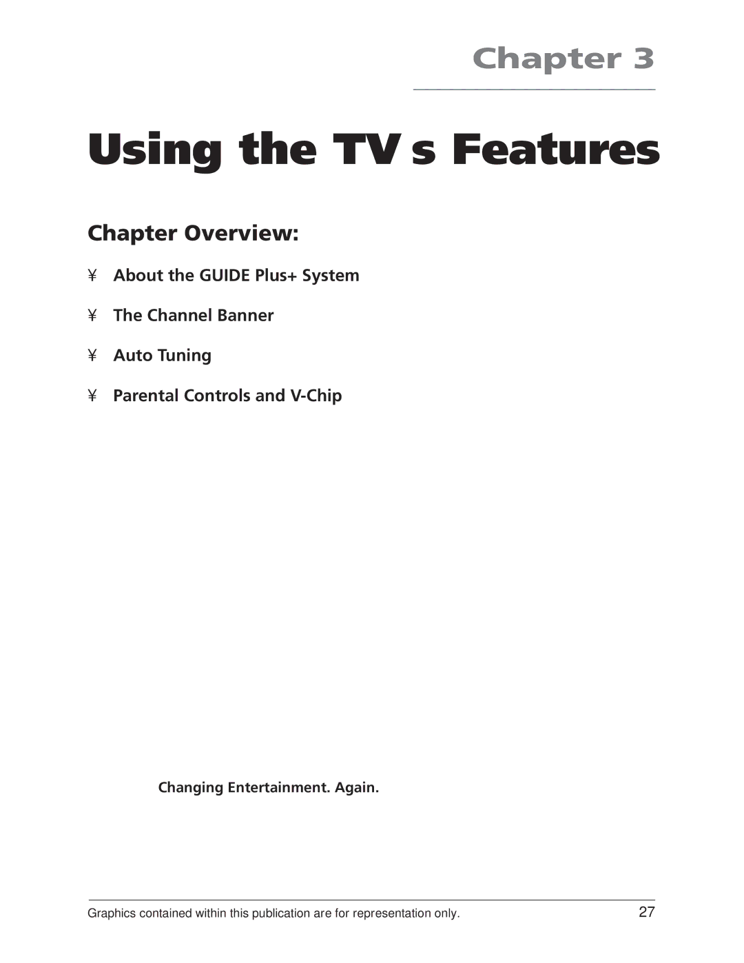 RCA MR51TF20, F27TF700 manual Using the TV’s Features 