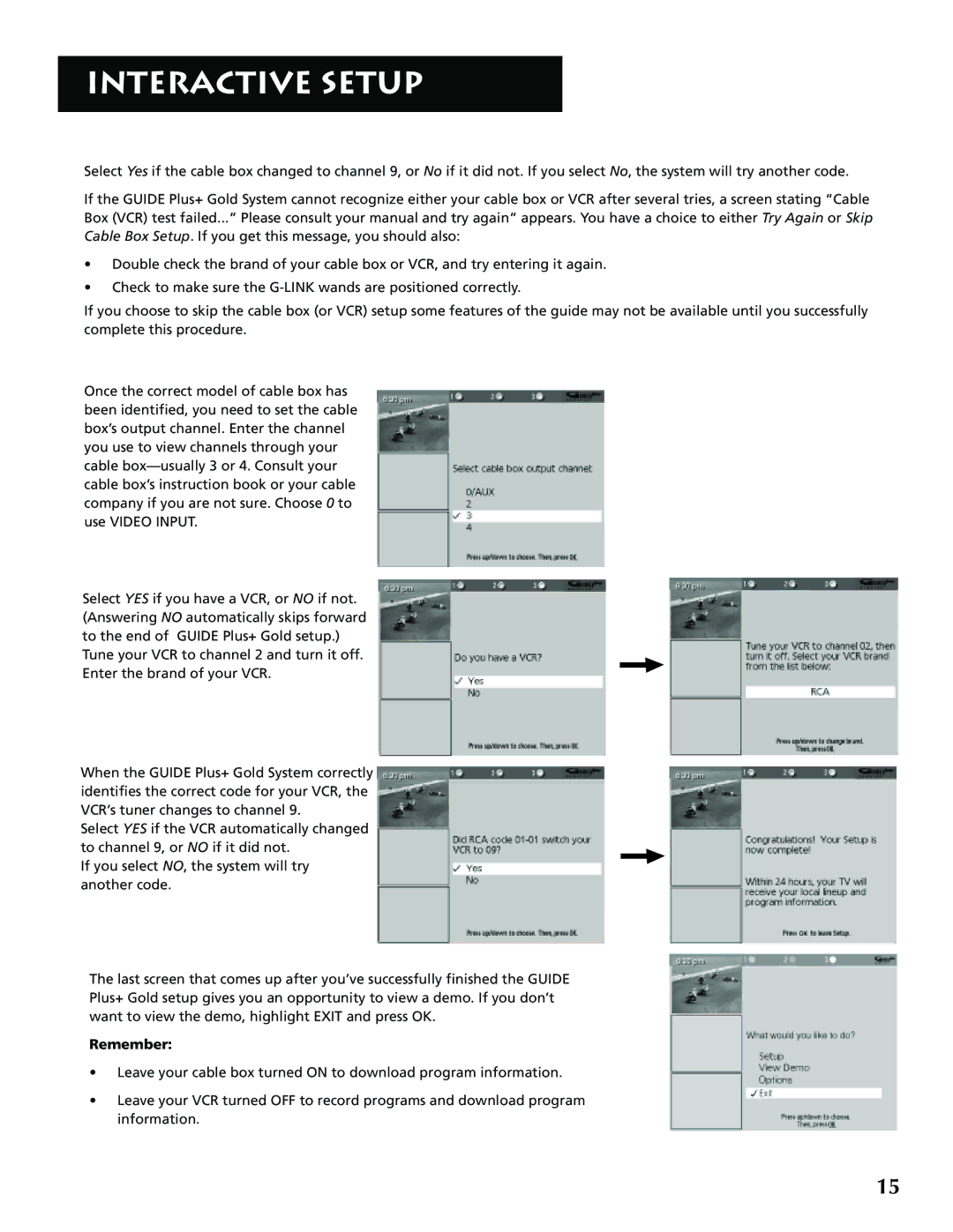 RCA F32715, F36715 manual Remember 