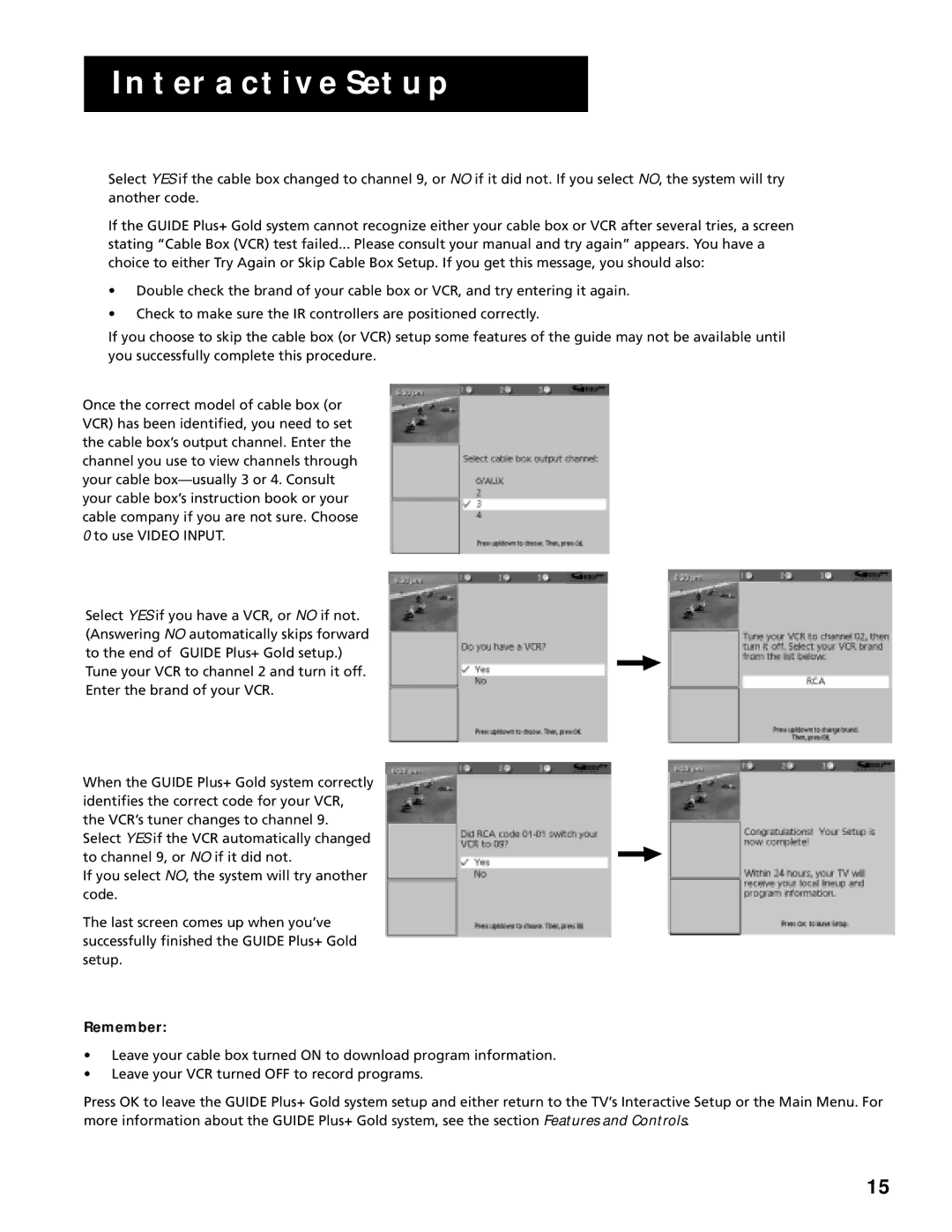 RCA G27669 manual Remember 