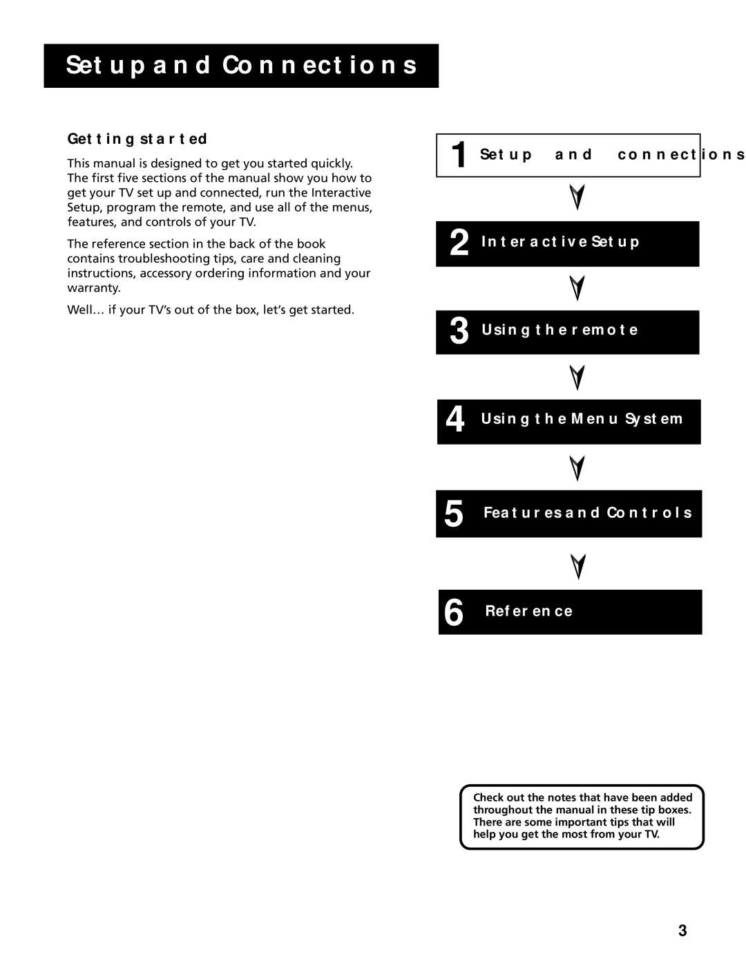 RCA G27669 manual Setup and Connections, Getting Started 