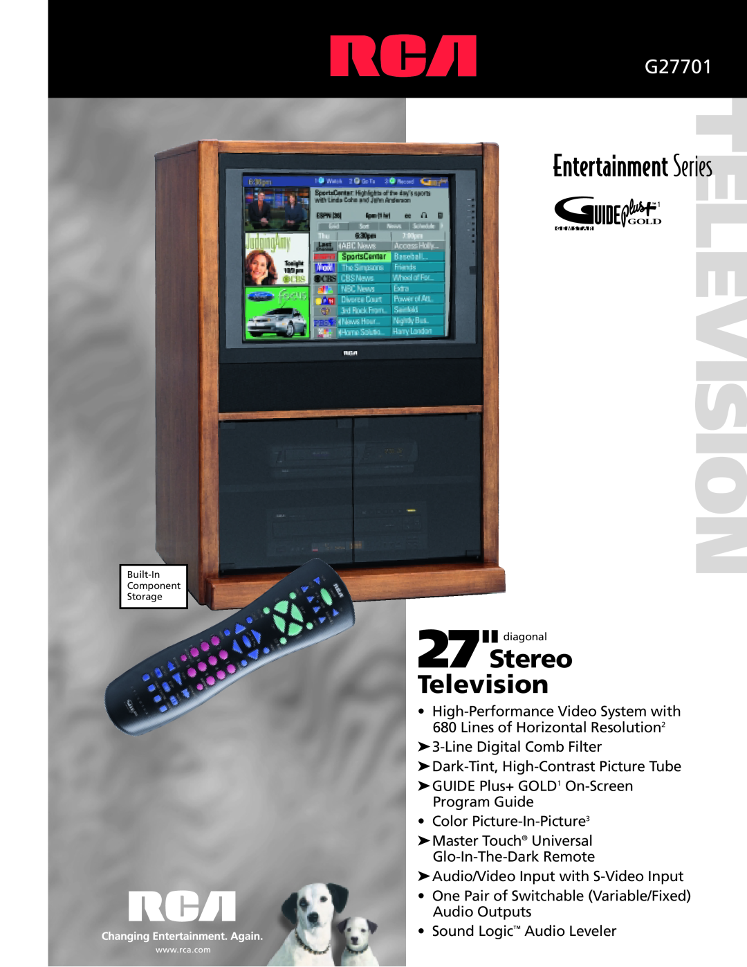 RCA G27701 manual Stereo Television 