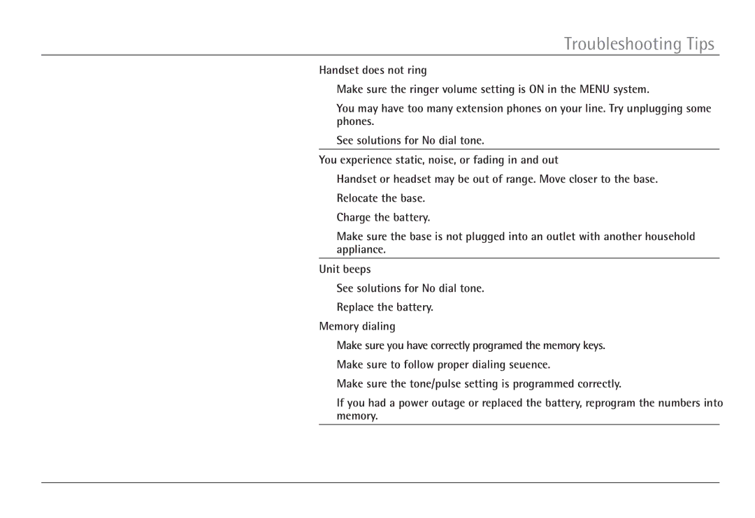 RCA H5450 manual Troubleshooting Tips 