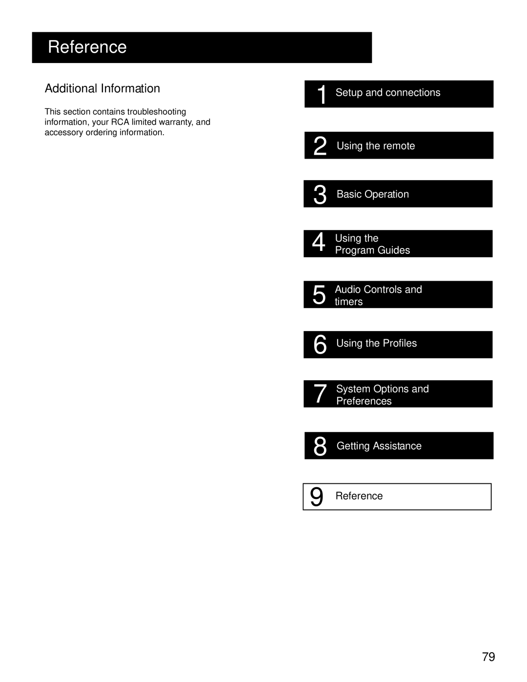 RCA HD Receiver manual Reference, Additional Information 