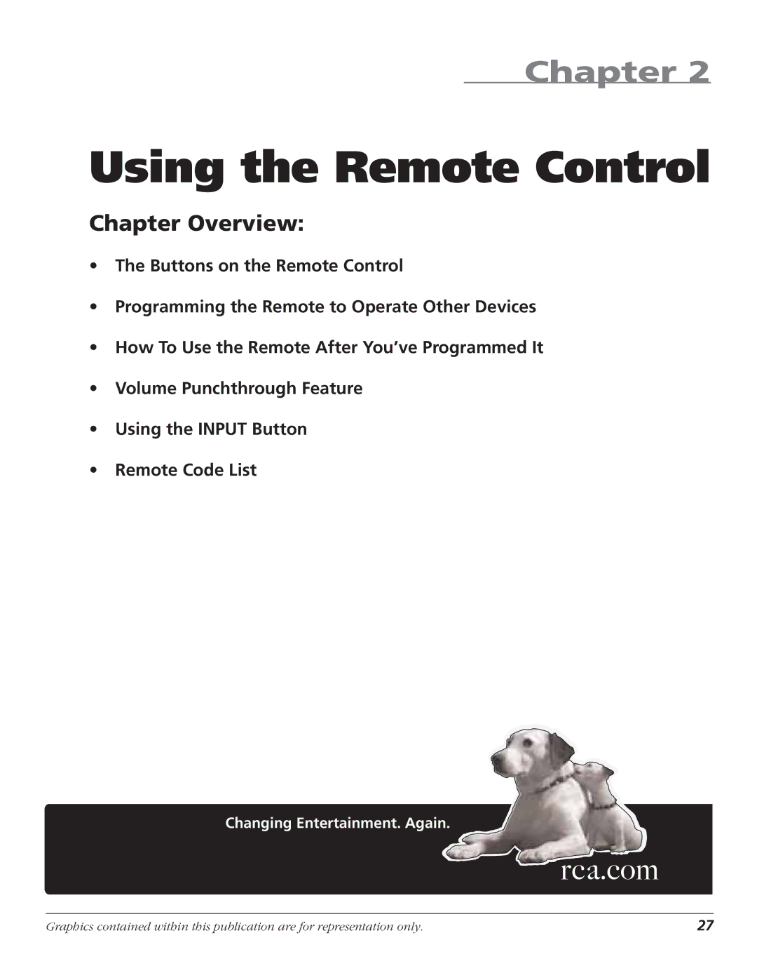 RCA HD50LPW62B manual Using the Remote Control 