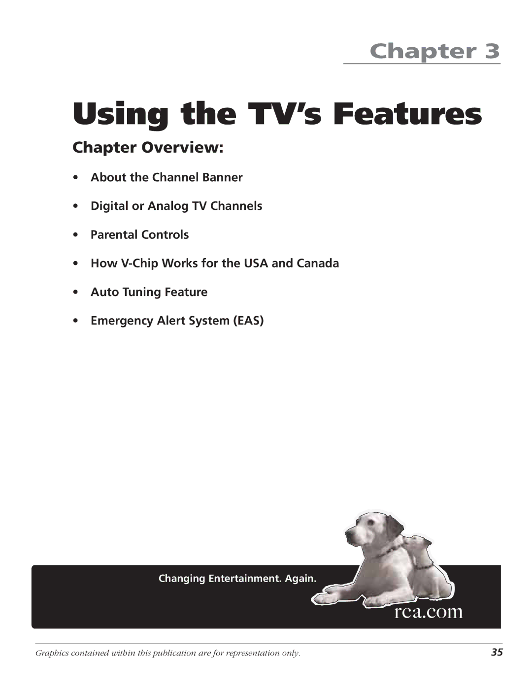 RCA HD50LPW62B manual Using the TV’s Features 