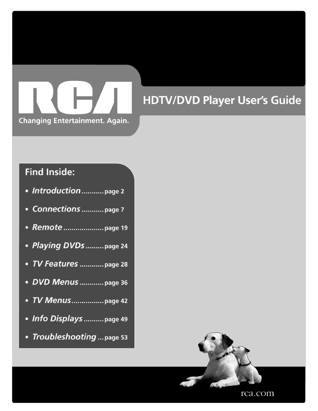 RCA HD52W69D manual 