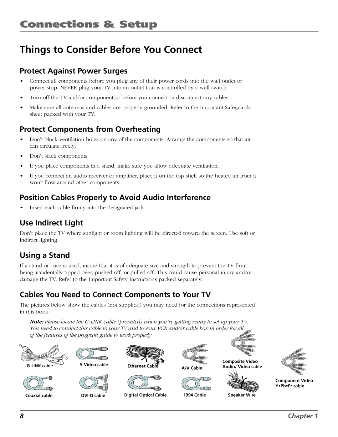 RCA HD56W151 manual Connections & Setup, Things to Consider Before You Connect 