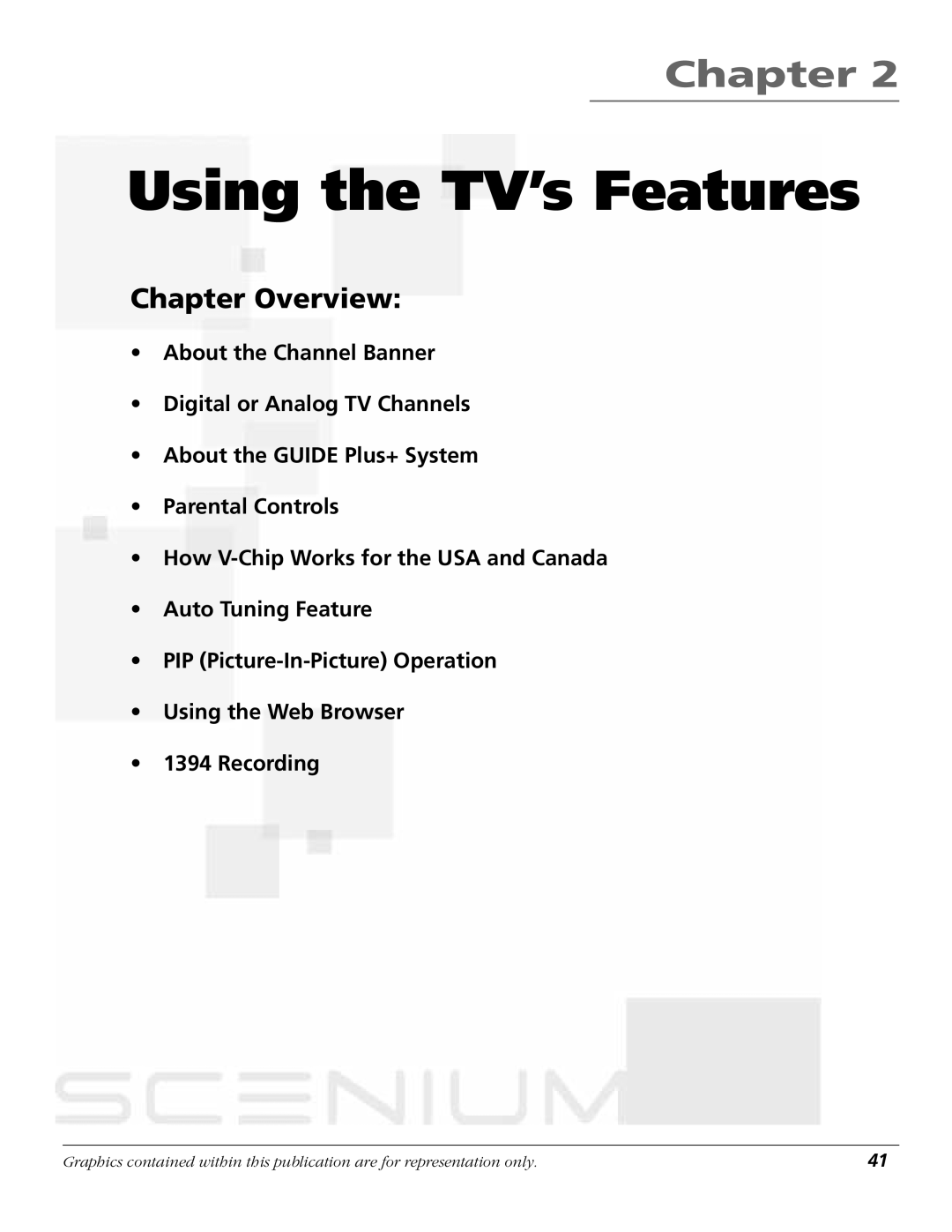 RCA HD56W151 manual Using the TV’s Features 