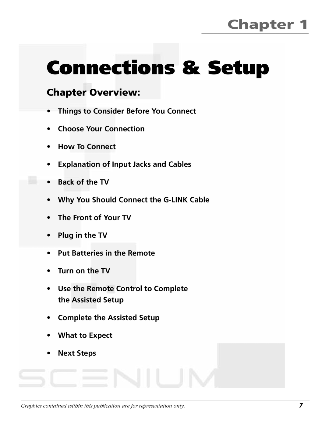 RCA HD56W151 manual Connections & Setup, Chapter Overview 