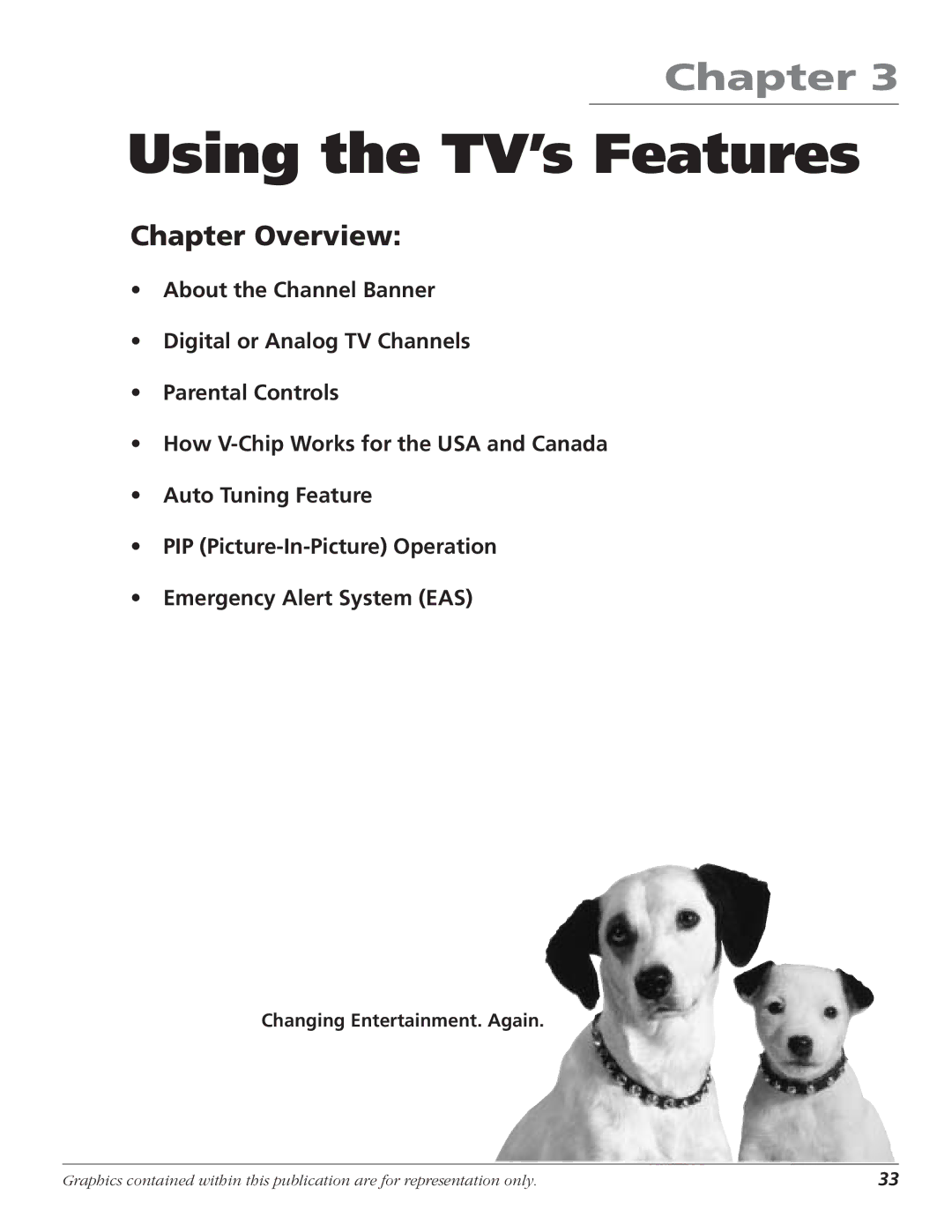 RCA HD61LPW52 manual Using the TV’s Features 