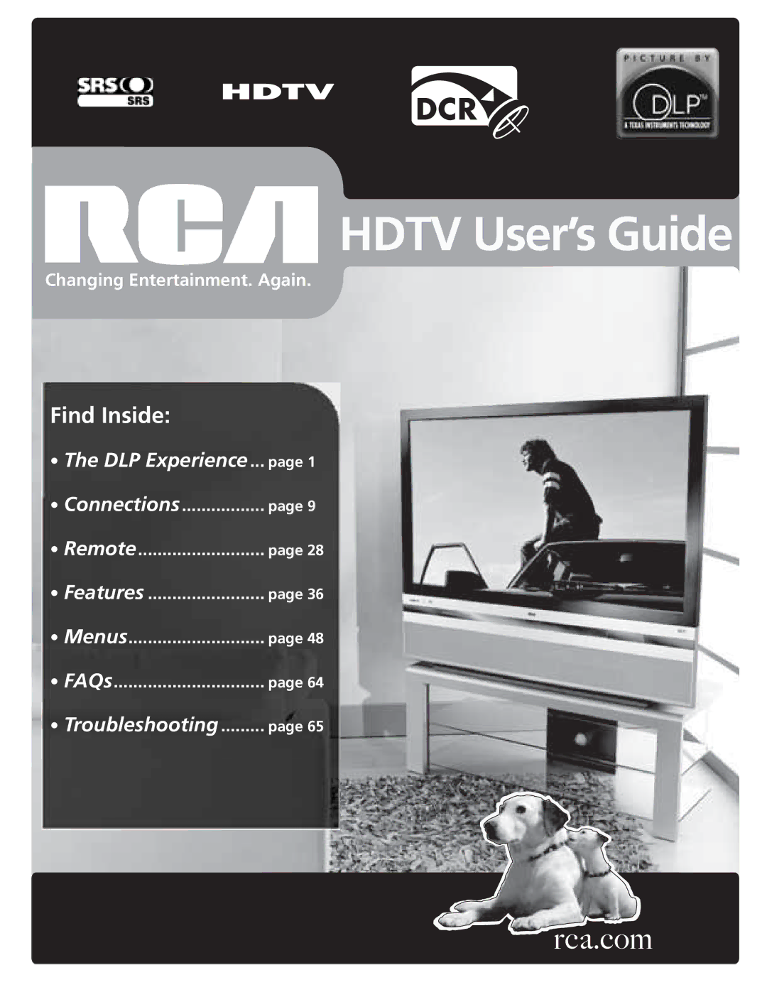 RCA HD61LPW62 manual Hdtv User’s Guide 