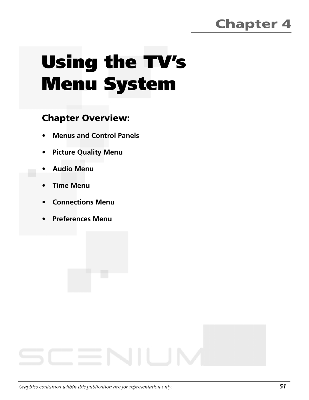 RCA HD65W140, HD61W140 manual Using the TV’s Menu System 