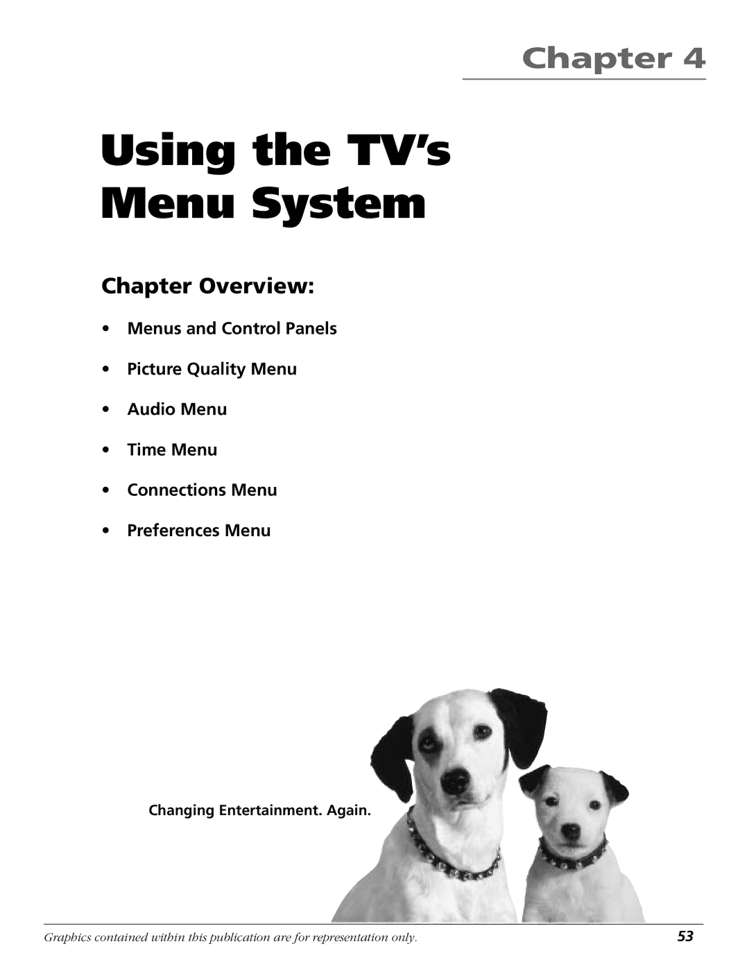 RCA HD65W40 manual Using the TV’s Menu System 