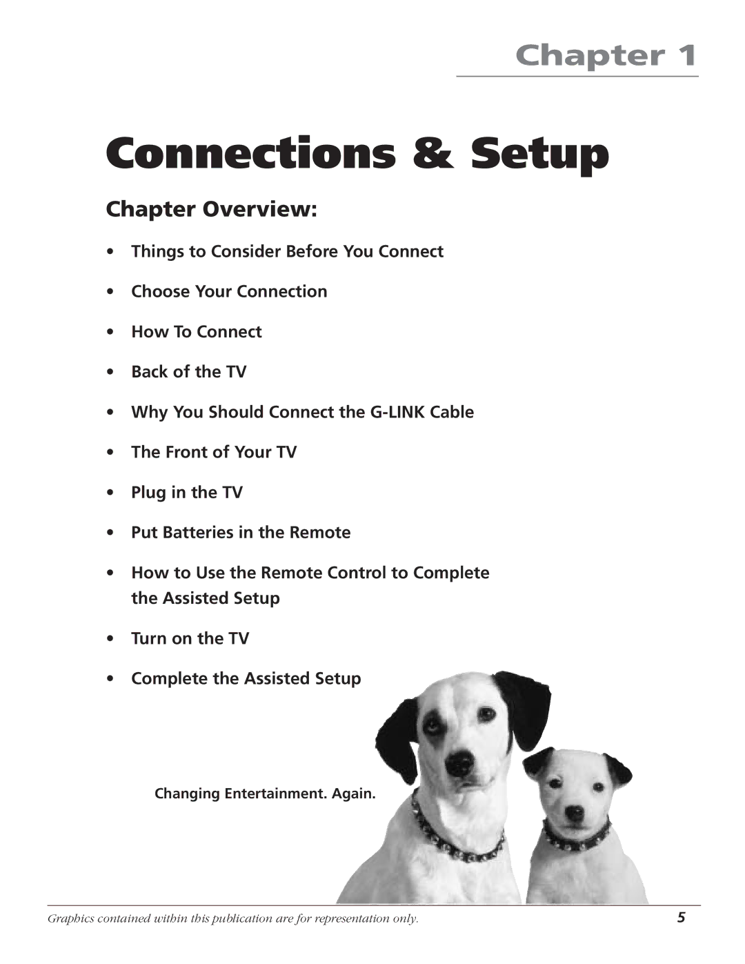 RCA HD65W40 manual Chapter Overview, Changing Entertainment. Again 