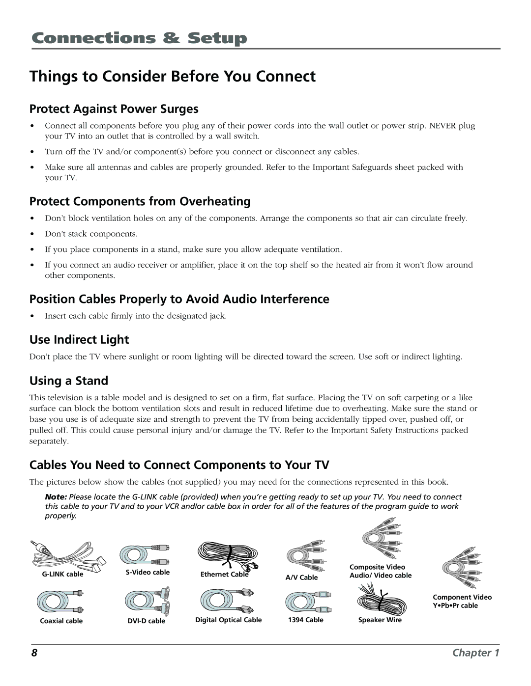 RCA HDLP50W151 manual Connections & Setup, Things to Consider Before You Connect 