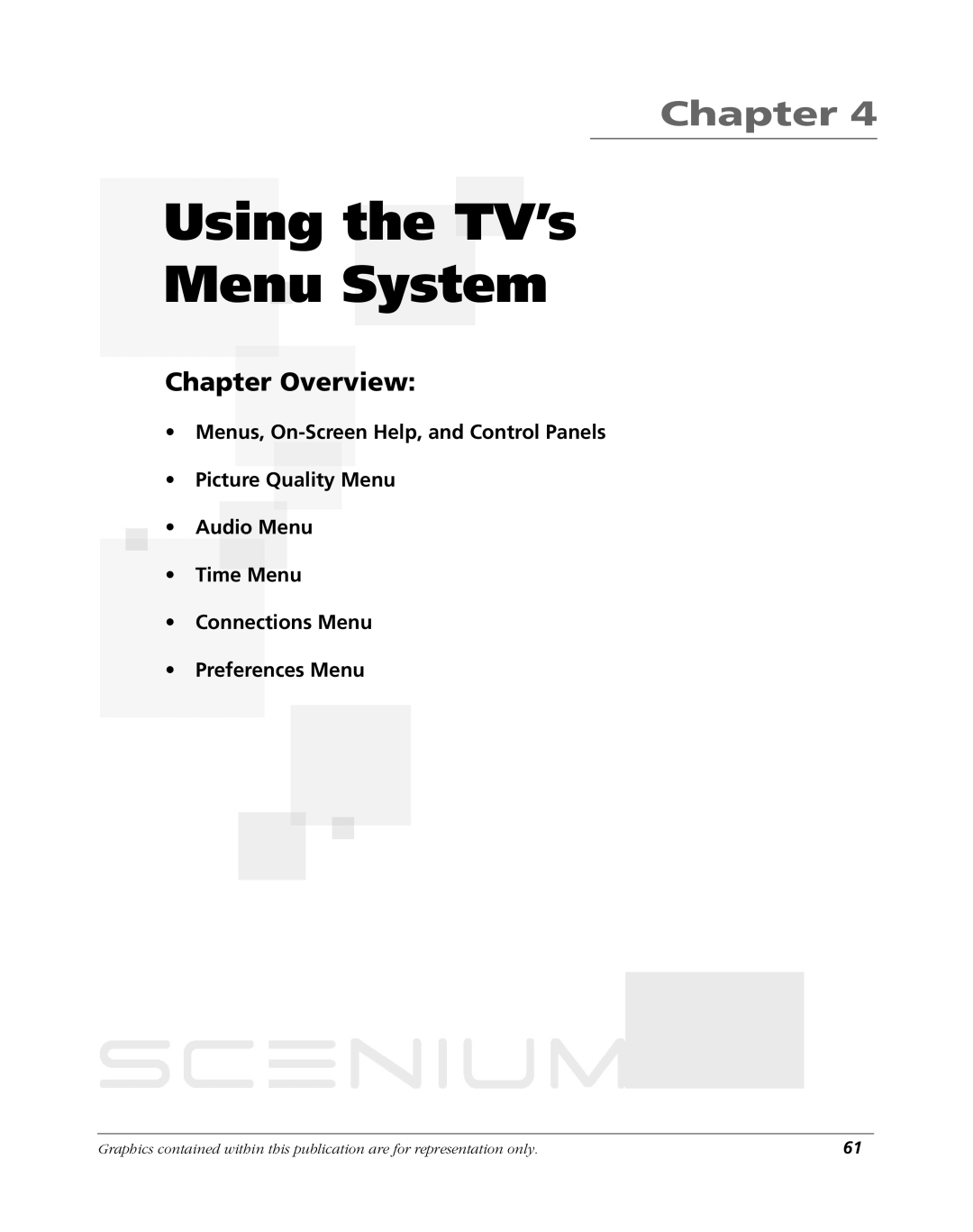 RCA HDLP61 manual Using the TV’s Menu System 