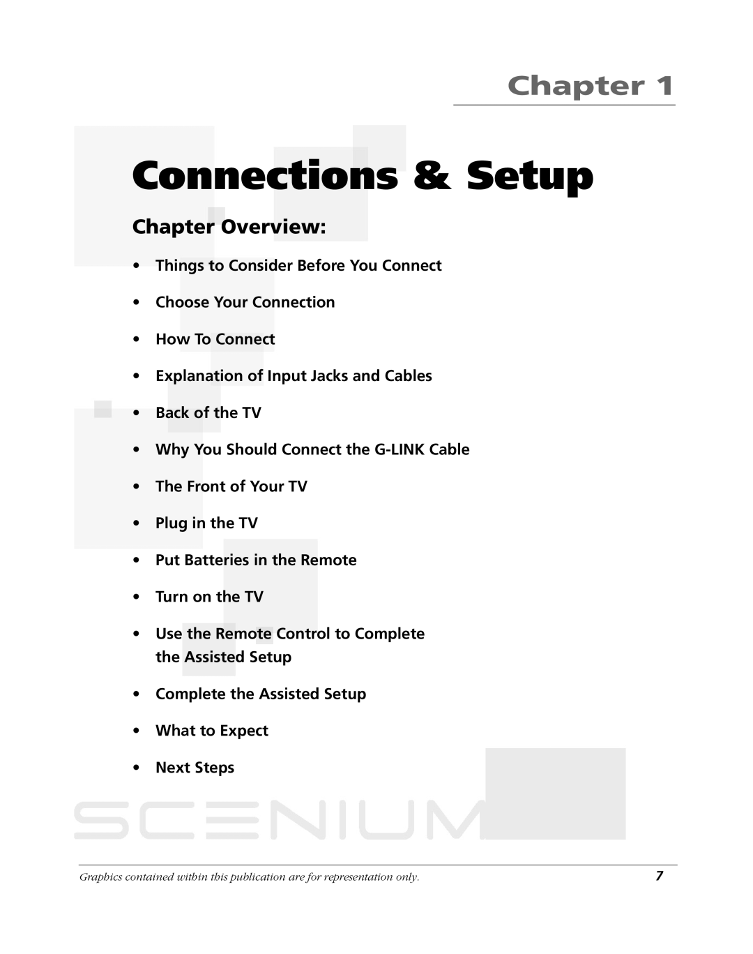 RCA HDLP61 manual Connections & Setup, Chapter Overview 