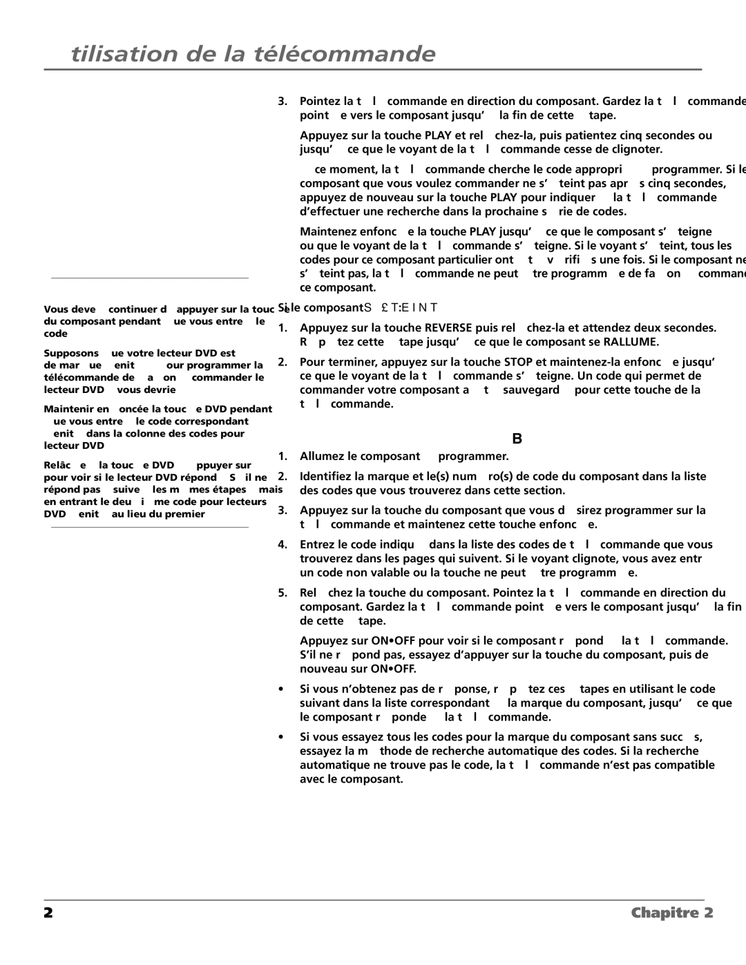 RCA HDTV Television manual Utilisation de l’entrée directe 