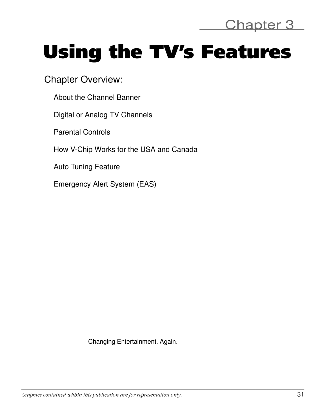 RCA HDTV manual Using the TV’s Features 