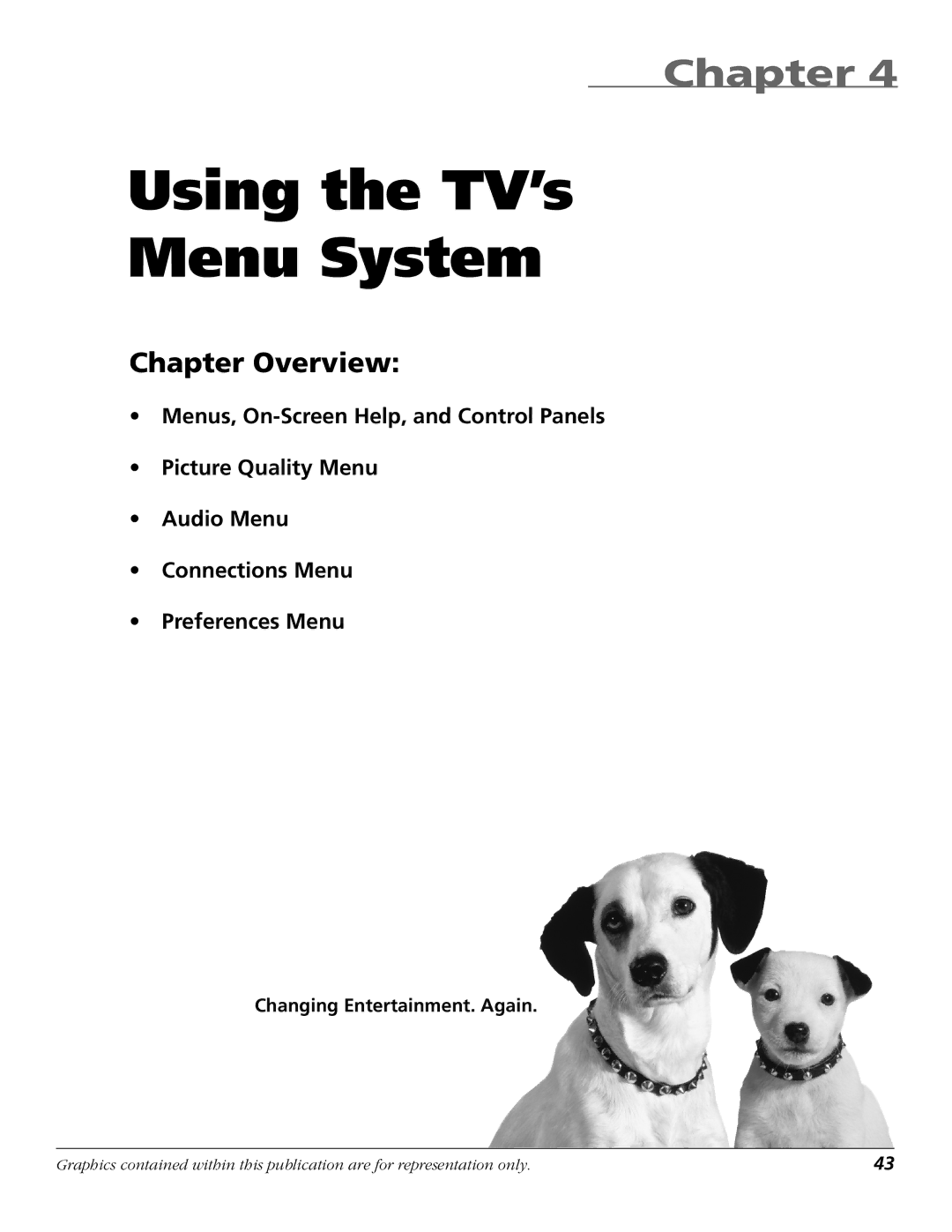 RCA HDTV manual Using the TV’s Menu System 