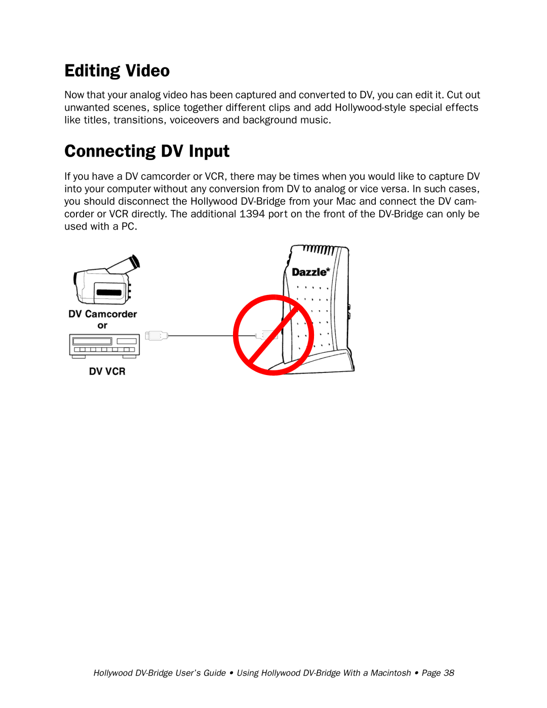 RCA Hollywood DV-Bridge manual Editing Video 