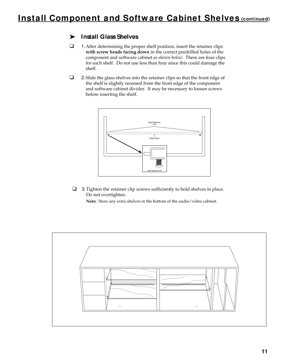 RCA HT35752BD manual Install Glass Shelves 