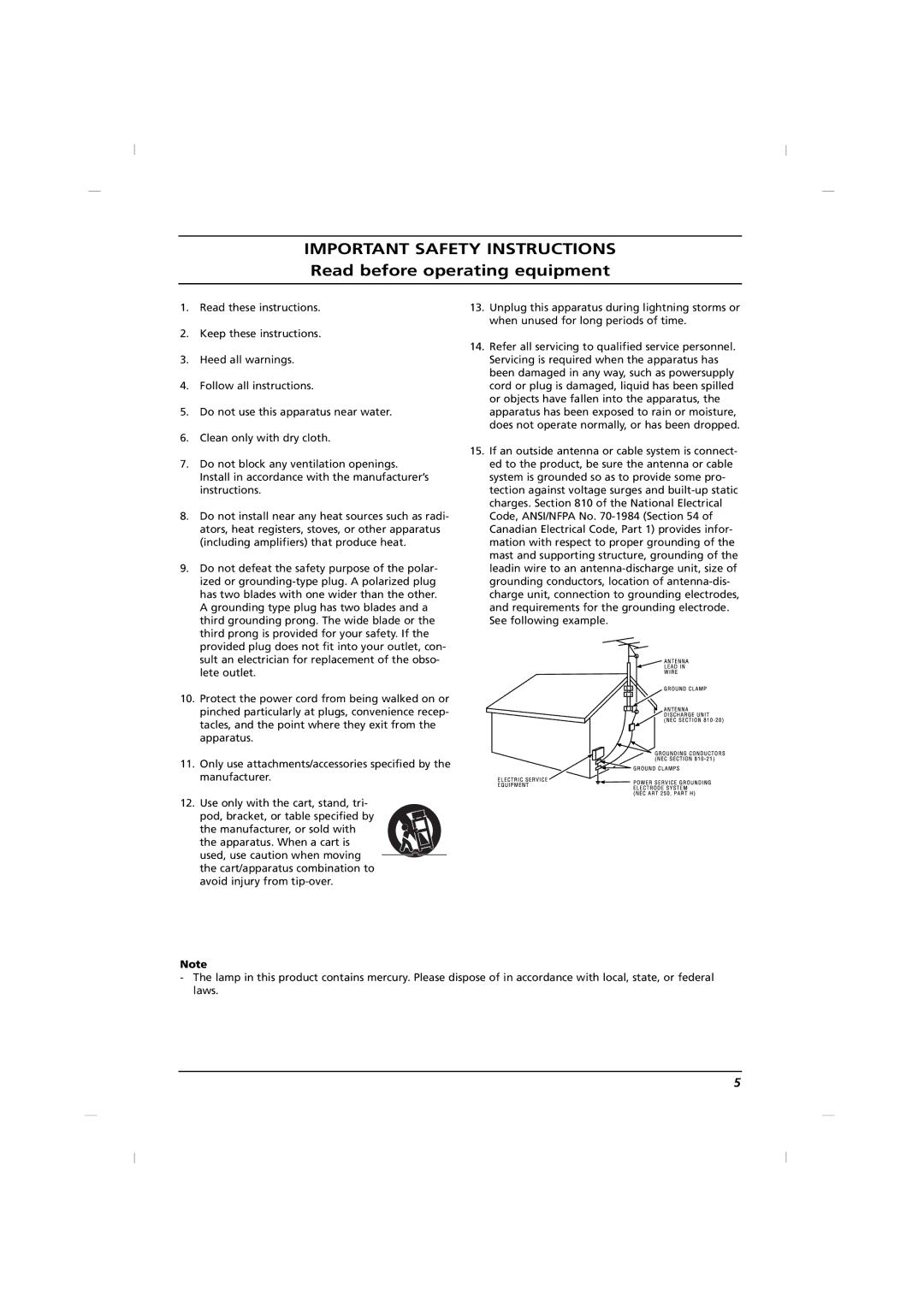 RCA J12H770 manual 