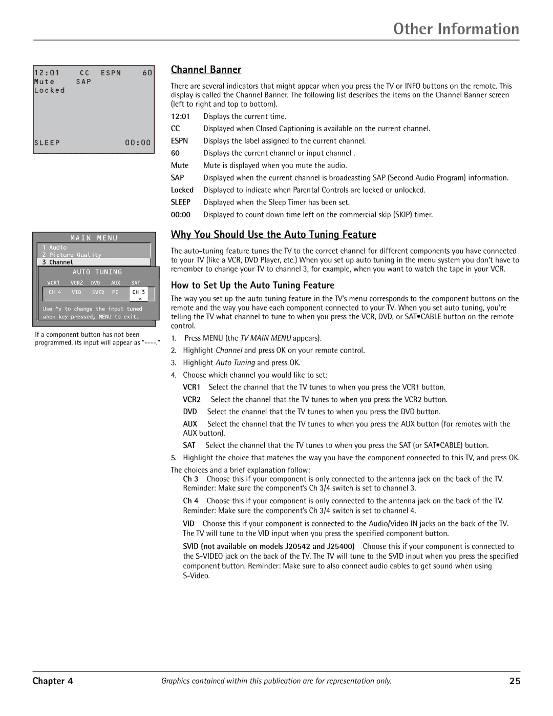 RCA J20542 manual Channel Banner, Why You Should Use the Auto Tuning Feature, How to Set Up the Auto Tuning Feature 