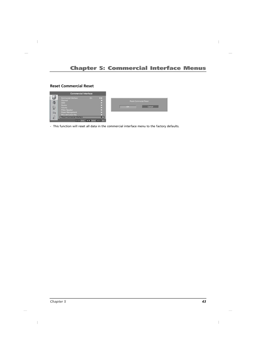 RCA J22H760 manual Reset Commercial Reset 