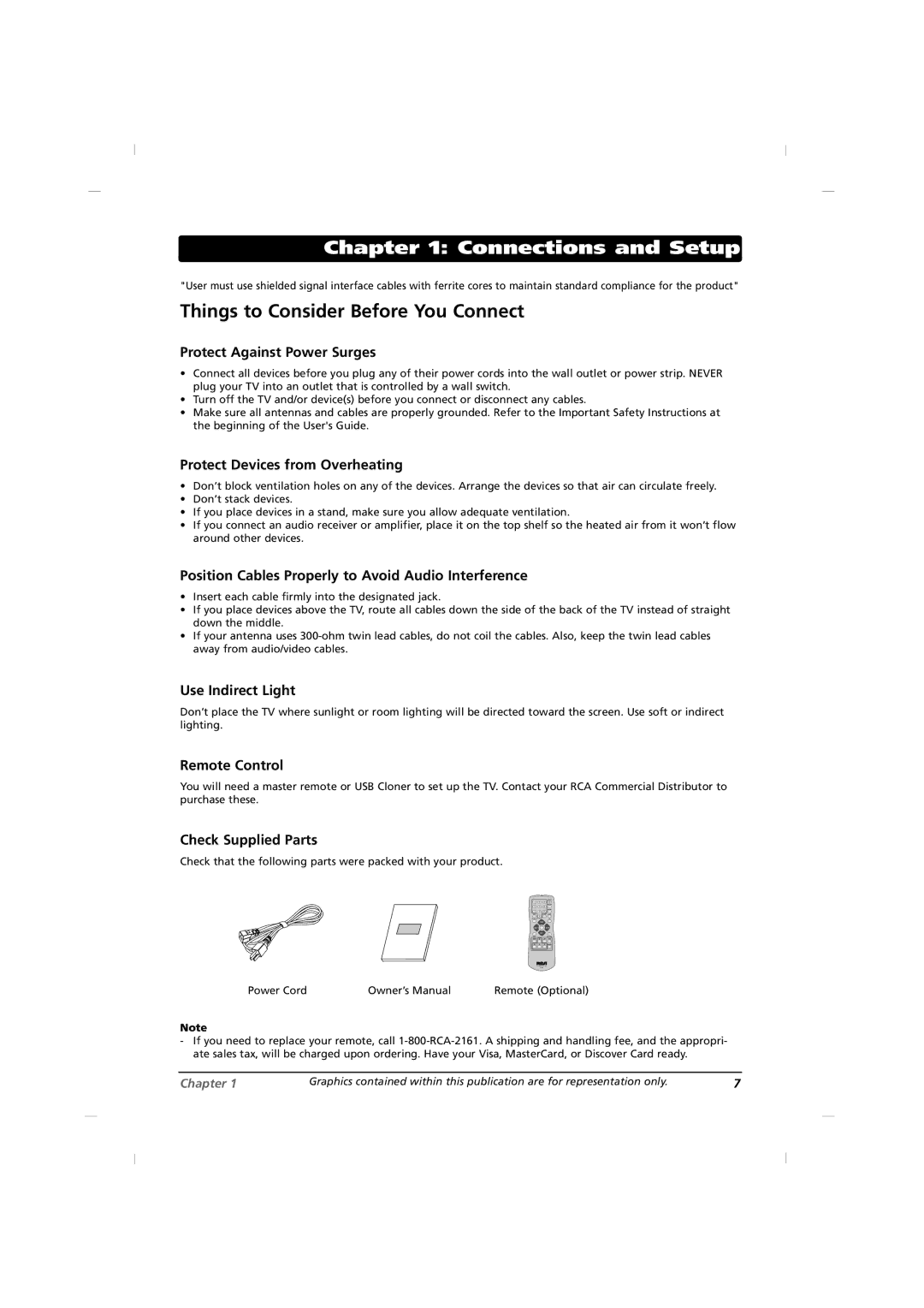 RCA J22H760 manual Connections and Setup, Things to Consider Before You Connect 