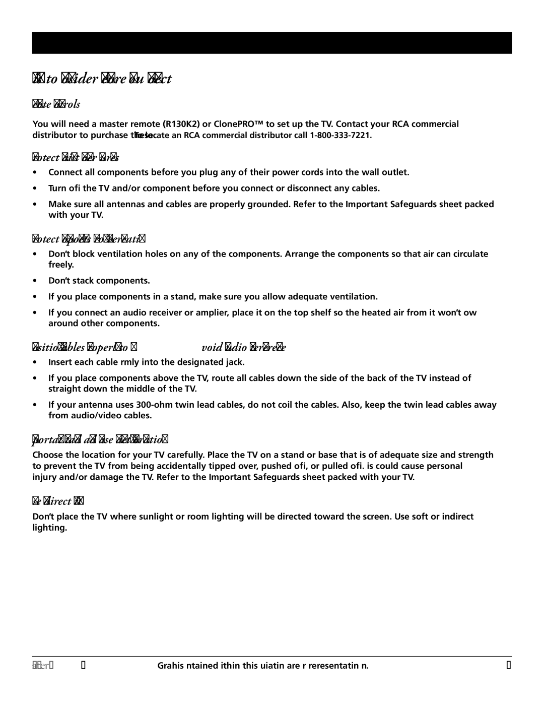 RCA J27F636 manual Things to Consider Before You Connect 