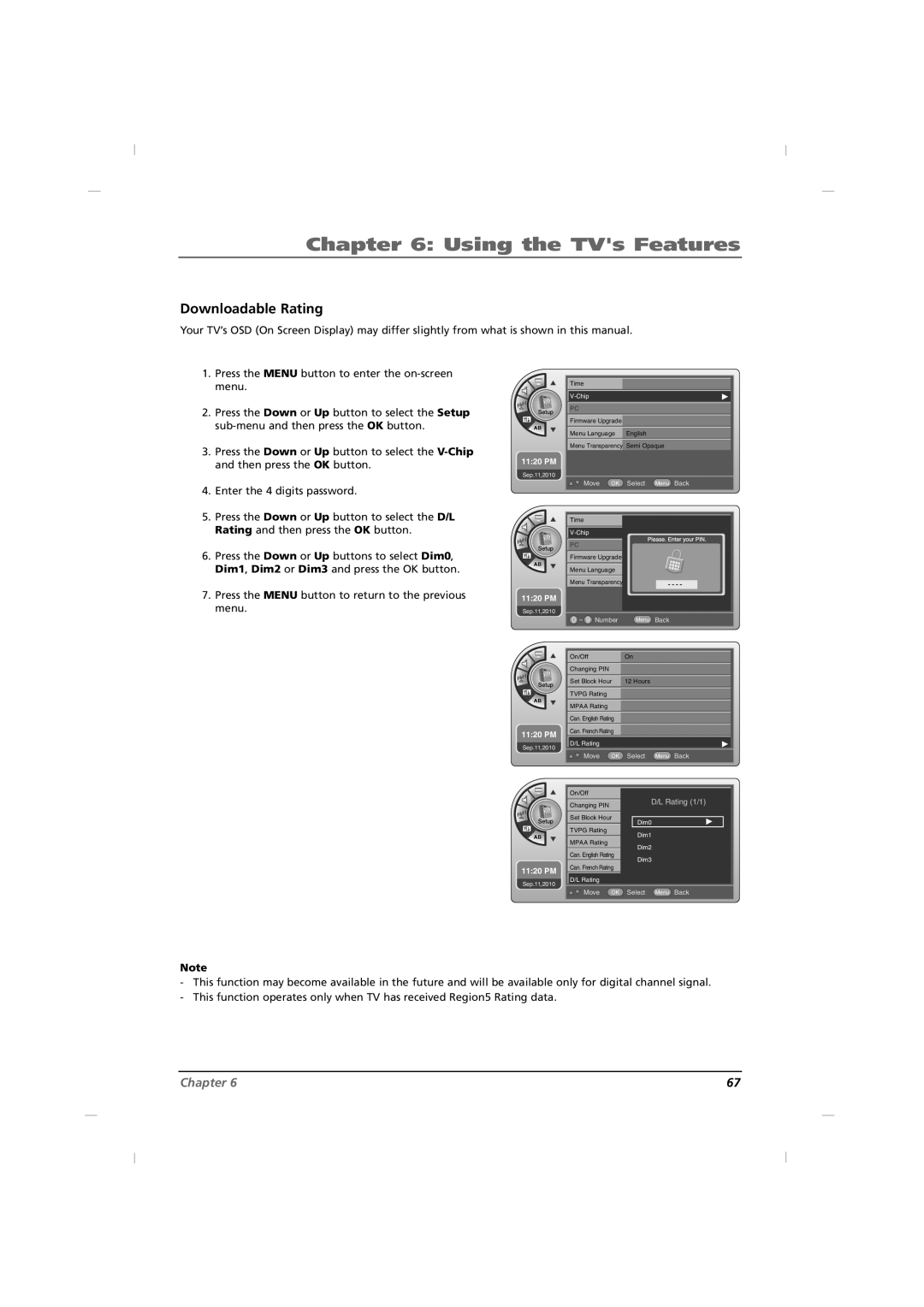 RCA J42HE840, J32HE740, J26HE840 manual Downloadable Rating 