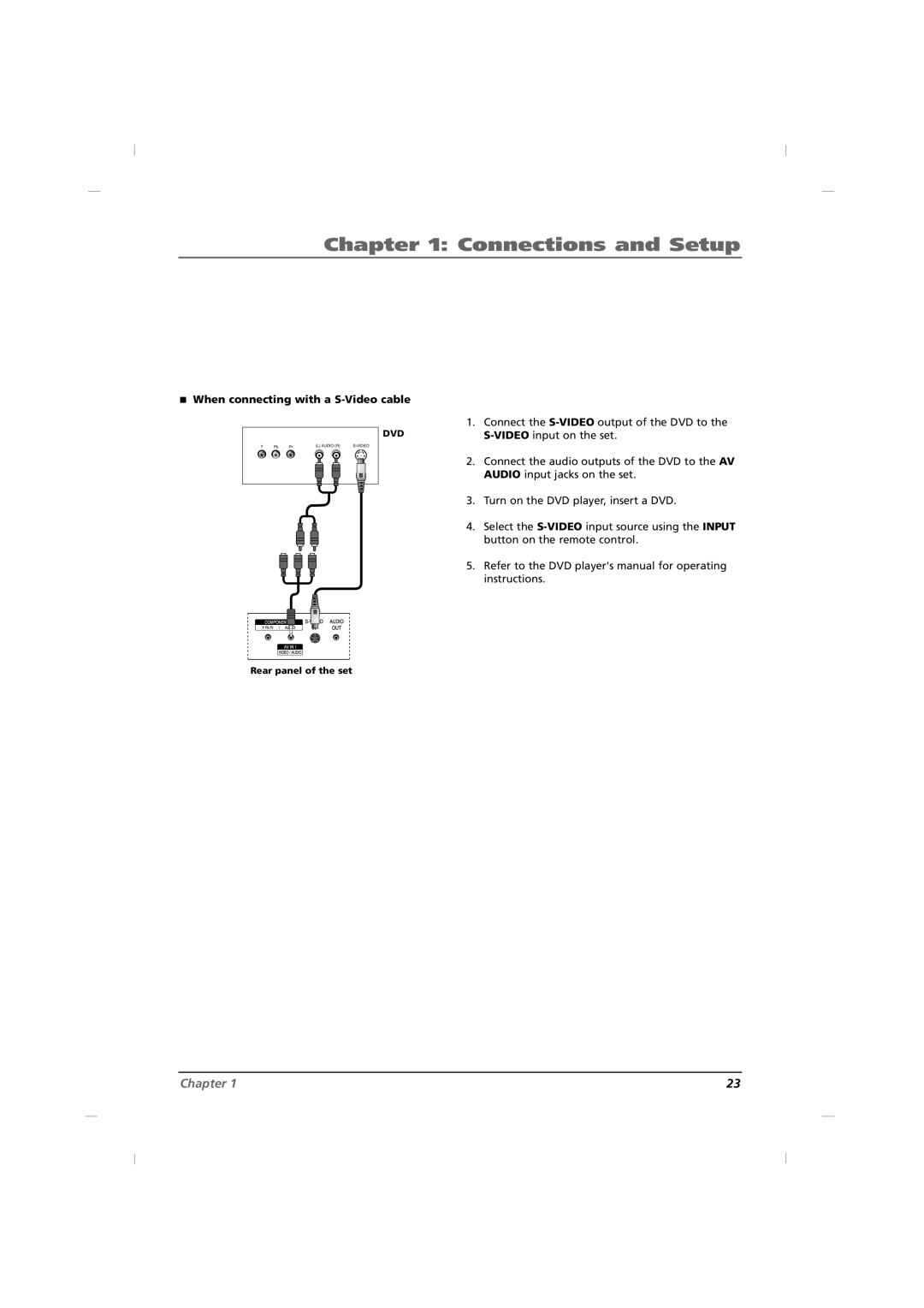 RCA J26CE820, J42CE820, J32CE720 manual Connections and Setup, Chapter 